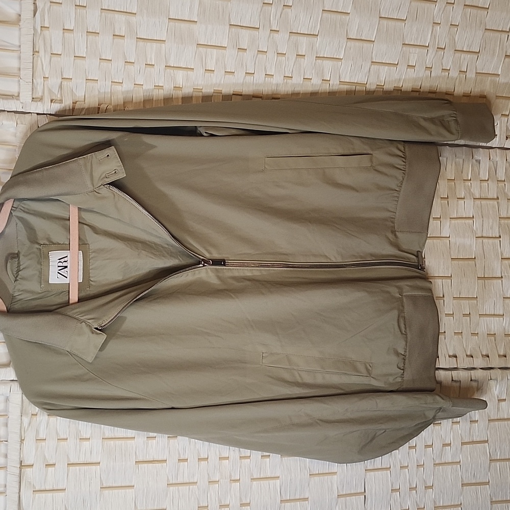 Zara- Tan Bomber Jacket